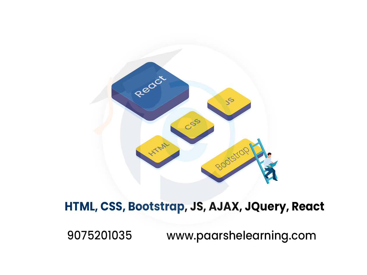 HTML, CSS, Bootstrap, JS, AJAX, JQuery, React